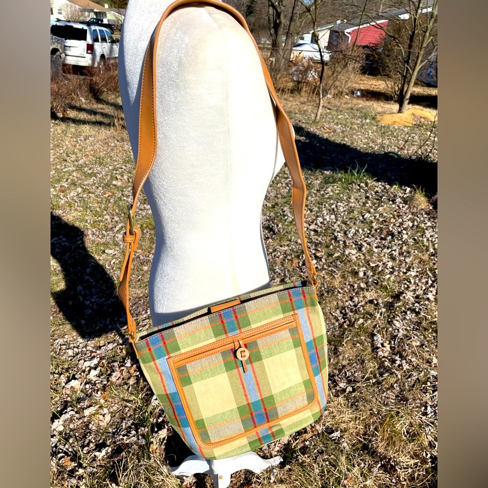 Relic’s Tartan Print Shoulder Bag; Faux Leather Trim